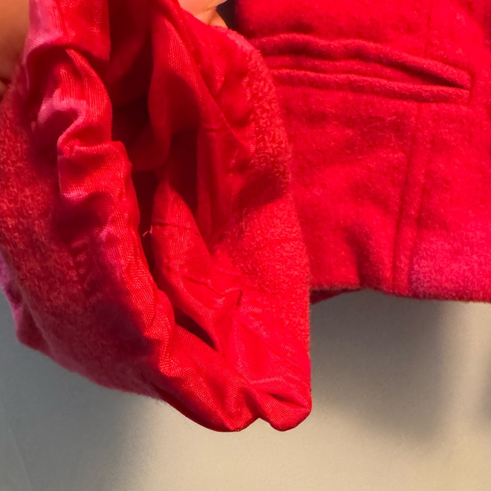 Vintage Petite Hot Pink 100% Wool Cropped Tailored Blazer - Picture 4 of 15